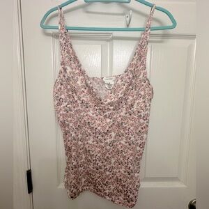 Catherine Malaandrino super soft pink floral cami top size 1X